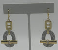 Modern chunky dangle buckle earrings. (Earrings only) See other listings for other pieces to set.